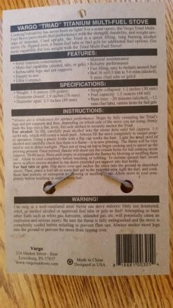 Vargo Triad Multi-Fuel Stove 38 Vargo Triad Multi-Fuel Stove -Firesettle Camp Shop 20170113 170917