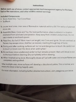 Patagonia Wood Burning Stove -Firesettle Camp Shop 20200612 135129