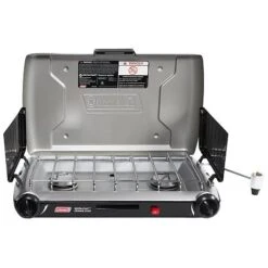 Coleman PerfectFlow InstaStart Fold N Go 2-Burner Stove -Firesettle Camp Shop 460 2 37