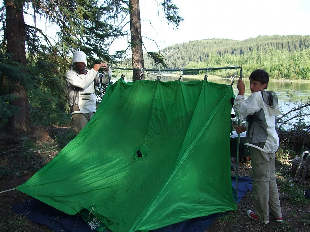 Churchill River Canoe Outfitters Nylon Campfire Tent 5x7 2 Churchill River Canoe Outfitters Nylon Campfire Tent 5x7 - Image 2