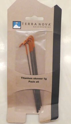 Terra Nova Titanium 1g Skewer Pegs -Firesettle Camp Shop P1000703