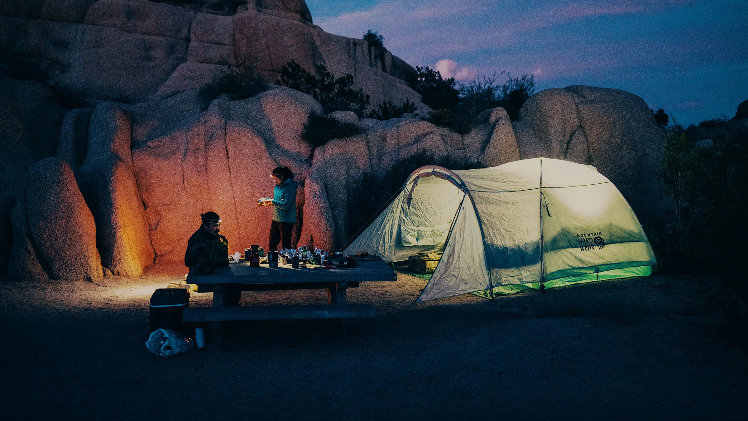 Firesettle Camp Shop -Firesettle Camp Shop Camping in the Black Diamond Firstlight near glacier